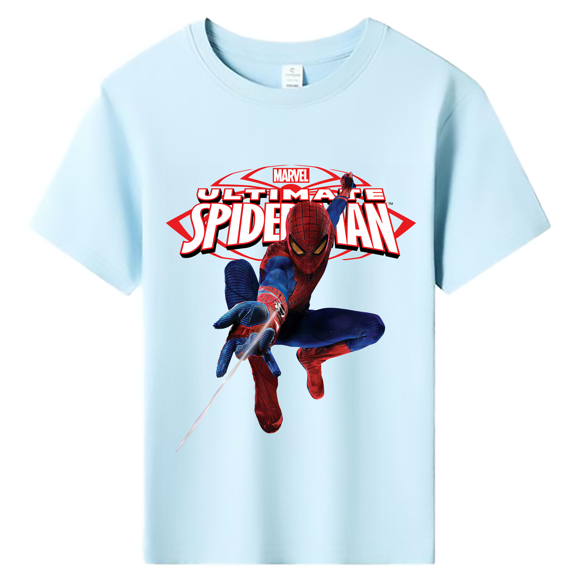 （画像用） Spider Man スパイダーマン 綿100％キッズTシャツ（フロントプリント）